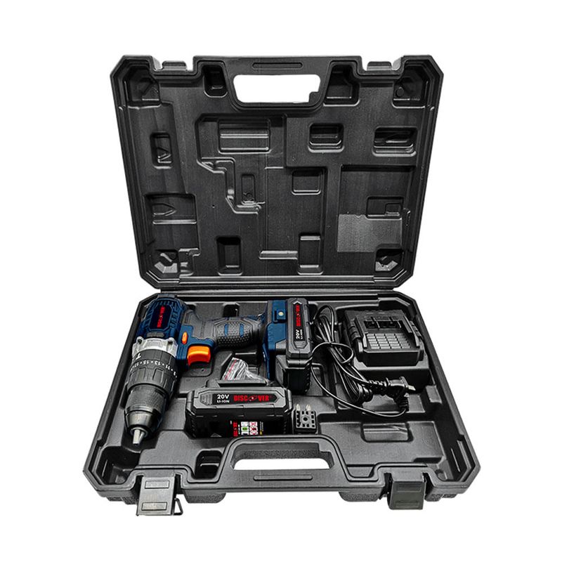 Taladro-percutor-1-2--inalambrico-20V-2-baterias-DISCOVER