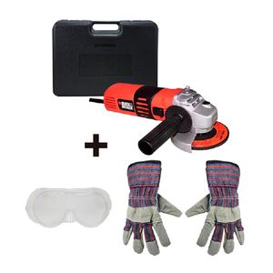 Pulidora 4.1/2" 820W estuche+Gafas y Guantes B&D