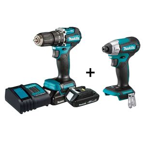 Taladro percutor 1/2+atornillador de impacto 18V MAKITA DLX2414YX7