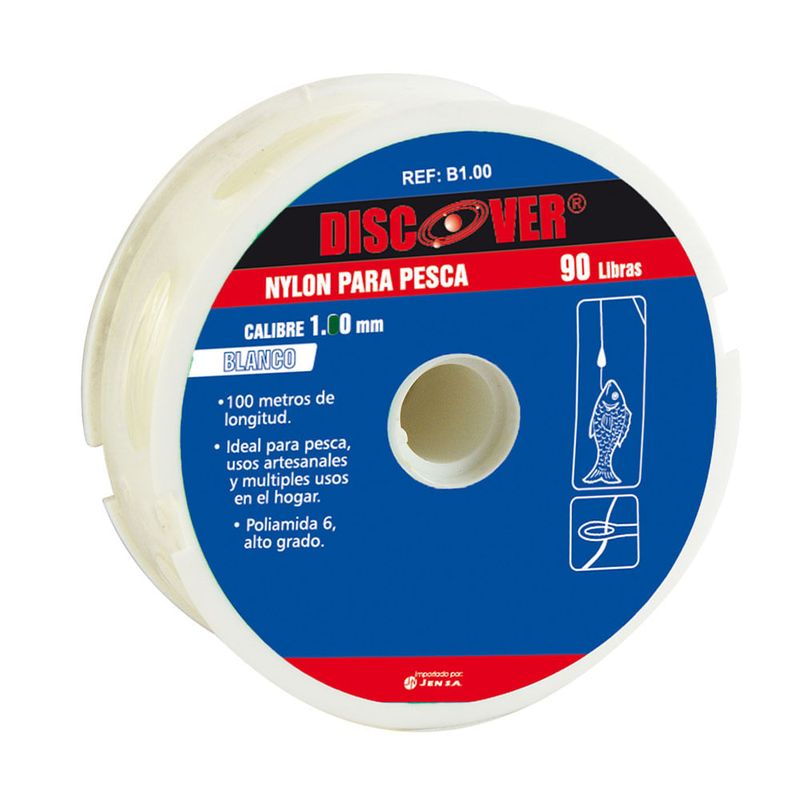 Nylon-Transparente-DISCOVER-90-Librs-100-mts-1.00-mm