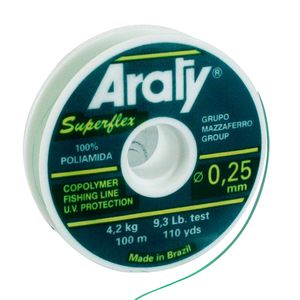 Nylon Verde ARATY SUPERFLEX 100mts 0.25 mm