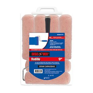 Rodillos y Manija Jgo 7 Pzs polyester DISCOVER 9"