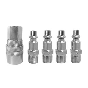 Acople rápido Jgo 5 Pz 4 Conectores macho 1/4" DISCOVER MA006