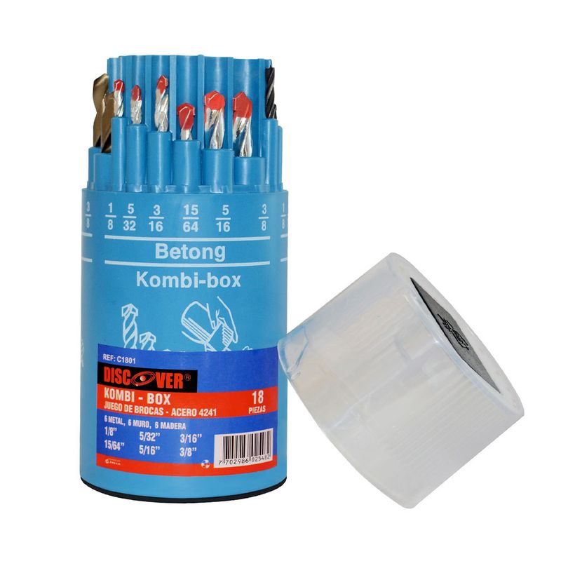 Brocas-p-metal-muro-madera-Jgo.-18-pzs.-COMBIBOX