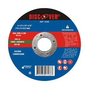 Disco corte concreto 4.1/2" T27 DISCOVER 1/8"