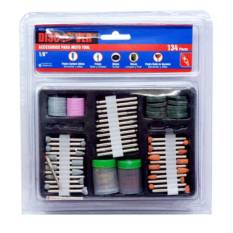 Jgo-134-Pzs-Fresas-puntas-discos-piedras-Moto-Tool