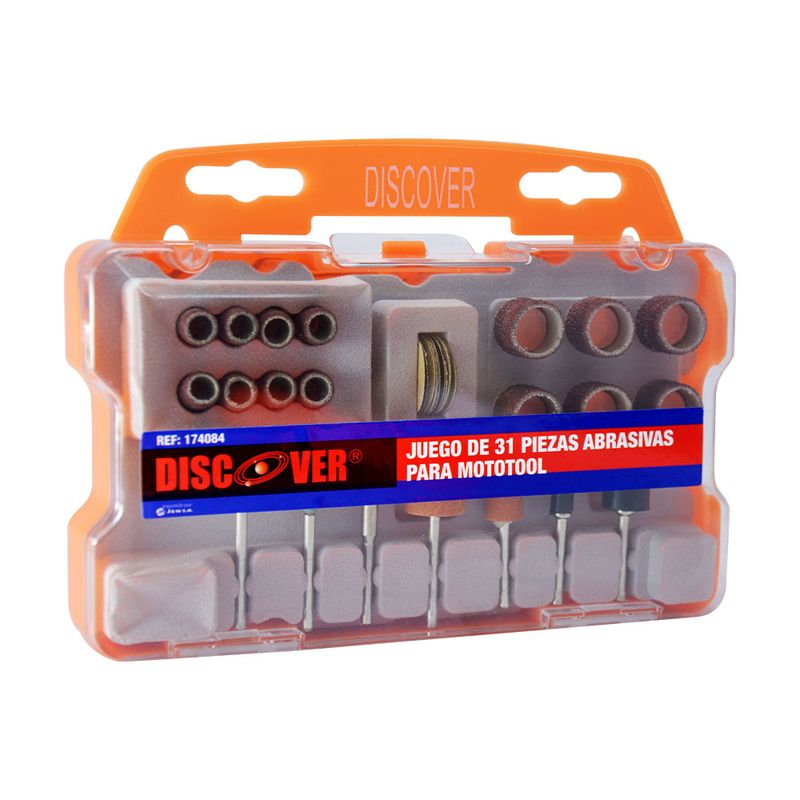 Jgo-31-Pzs-Fresas-Bandas-Discos-para-Moto-Tool-DISCOVER
