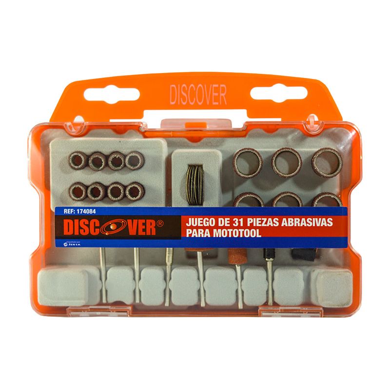 Jgo-31-Pzs-Fresas-Bandas-Discos-para-Moto-Tool-DISCOVER