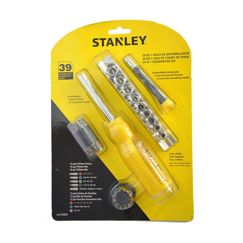 KIT 39 PIEZAS DESTOR + BOLSA STANLEY