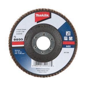 Disco flap óxido aluminio Grano 60 4.1/2"  MAKITA D-63448