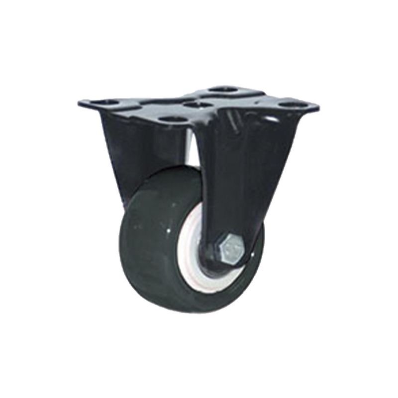 Rodachina-fija-doble-rodamiento-negra-PVC-50-mm