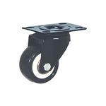 Rodachina-giratoria-doble-rodamiento-negra-PVC-65-mm