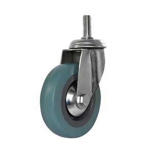 Rodachina R L E rosca 3/8 en poliuretano gris 4"  DISCOVER