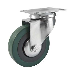 Rodachina R L P giratoria en caucho gris 2"  DISCOVER