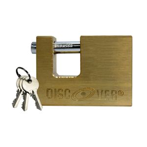 Candado rectangular bronce macizo DISCOVER 50 mm