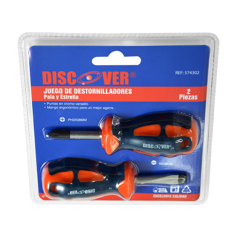 Destornillador-2-piezas-pala-6x38mm--estrella-PH2x38mm-DISCOVER