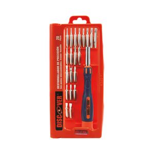 Destornillador Juego 20 piezas Estuche Puntas Torx Pala Estrella DISCOVER