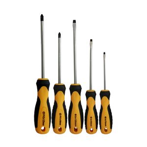 Destornillador Juego 6 piezas mango amarillo 3 a 6" DISCOVER