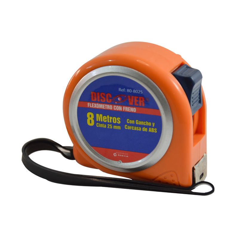Flexometro-caja-naranja-DISCOVER-25mm-X-8m