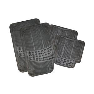 Tapete de goma para carro Jgo 4 pz Negro  DISCOVER