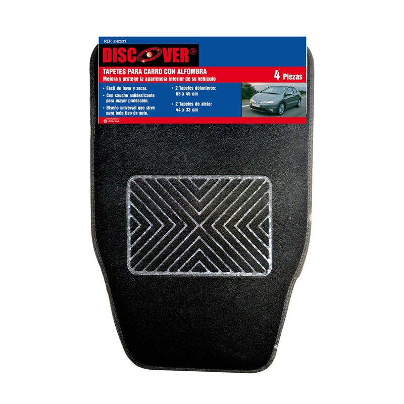 Tapetes-alfombra-universal-negro-p-carro-Jgo-4-Unds