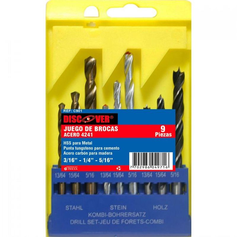 Taladro-de-impacto-3-8-600W-Juego-de-9-piezas-Brocas-metal-muro-madera-3