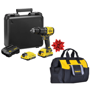 TALADRO PERCUTOR BRUSHLESS 20V 1/2” STANLEY SBD715C2K-B3 + 2 BATERÍAS