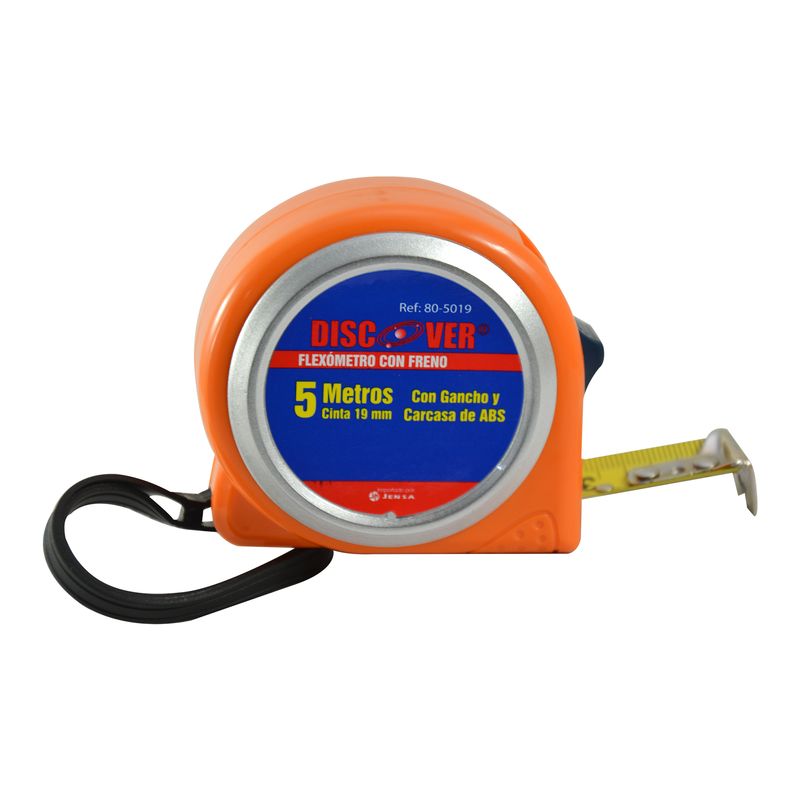 Flexometro-caja-naranja-DISCOVER-19mm-X-5m