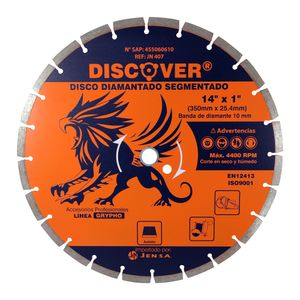 Disco diamantado segmentado asfalto 14"X1" DISCOVER