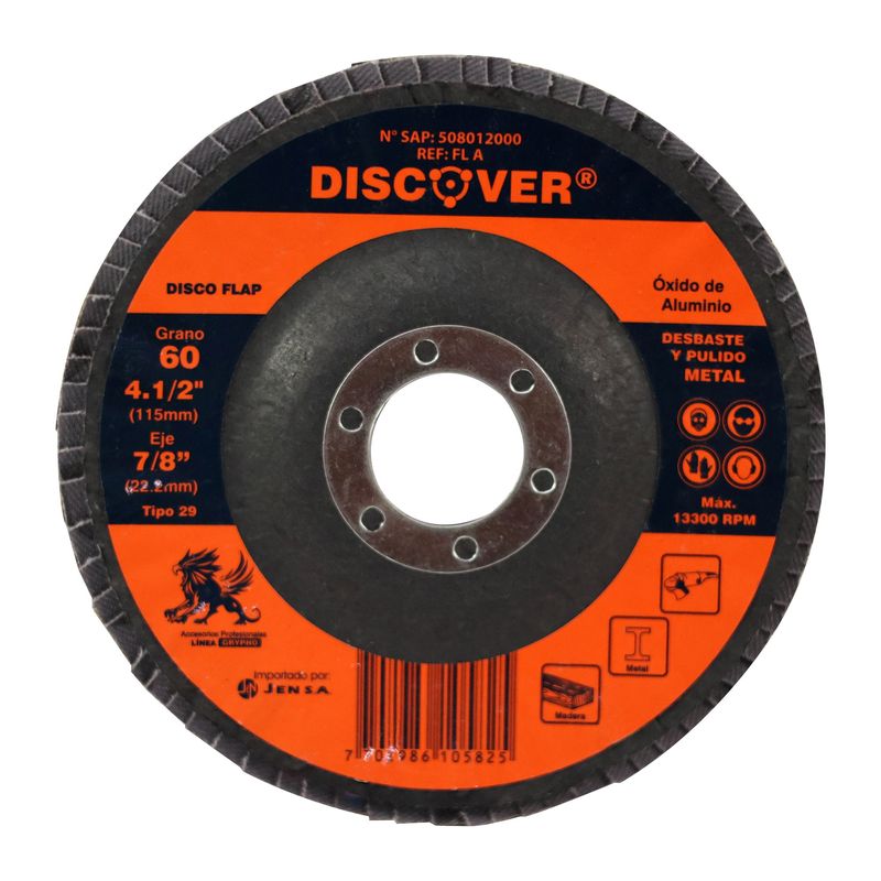 Lija disco Flap 4.1/2" DISCOVER grano 60