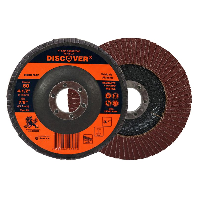 Lija disco Flap 4.1/2" DISCOVER grano 60