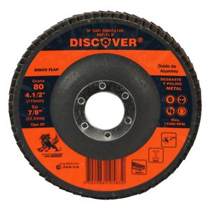 Lija disco Flap 4.1/2" DISCOVER grano 80
