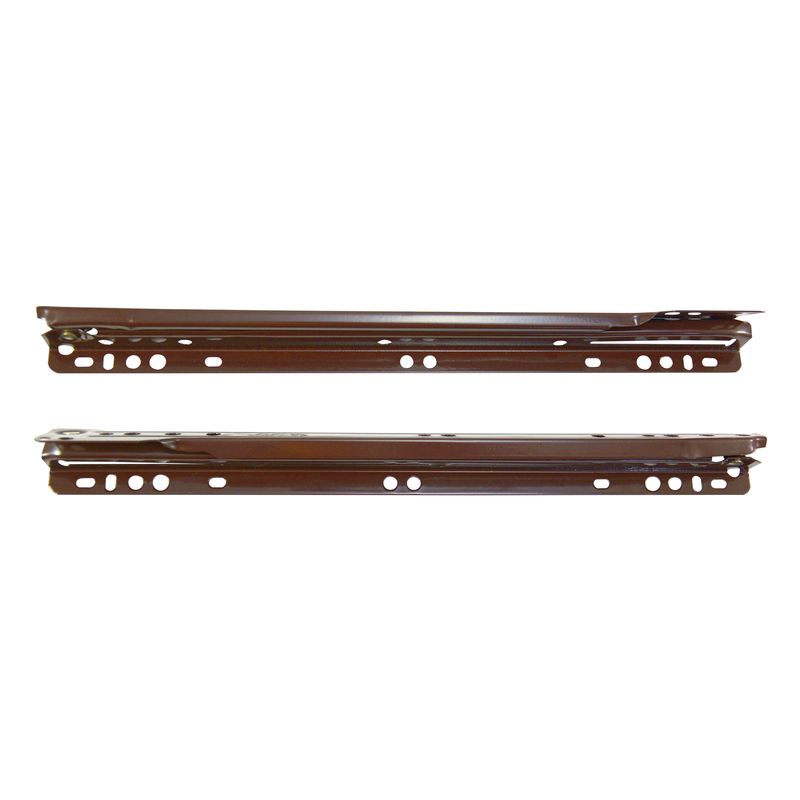 Guía metálica para cajón café 0.8mm x 30cm