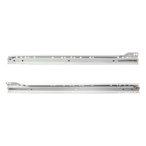 Guía metálica para cajón blanco 0.8mm x 45cm  DISCOVER