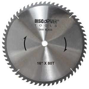 Sierra circular dientes tungsteno eje 1" 80 x 16"