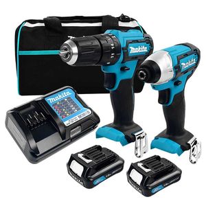 Taladro 3/8 percutor +atornillador +2 bat +maleta MAKITA CLX228