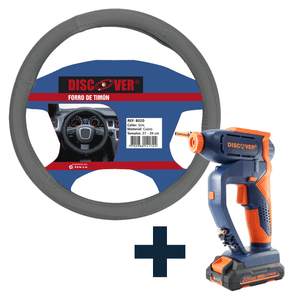 Combo Inflador Inalámbrico Discover 20V 150 PSI + Forro de Timón