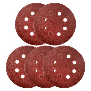 Lija disco con velcro 5" (127mm) 8 huecos, P 60 x 5 unidades DISCOVER