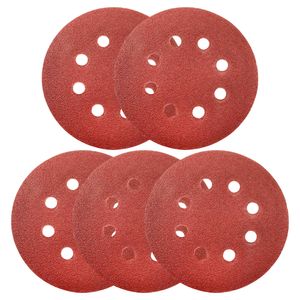 Lija disco con velcro 5" (127mm) 8 huecos, P 100 x 5 unidades DISCOVER