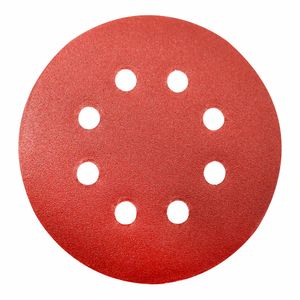 Lija disco con velcro 5" (127mm) 8 huecos, P 150 x 5 unidades DISCOVER