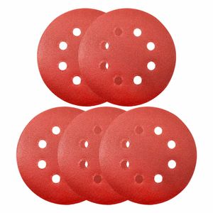 Lija disco con velcro 5" (127mm) 8 huecos, P 180 x 5 unidades DISCOVER