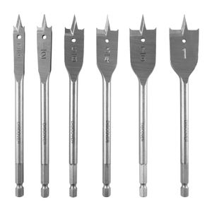 Broca espada 3/8 a 1 " Titanium p/madera Jg 6 Pz