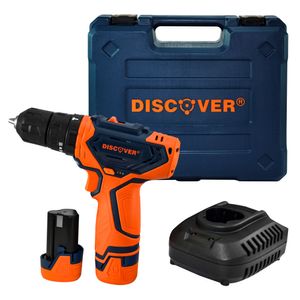 Taladro percutor 3/8" 12V 2 Baterías 2Ah estuche DISCOVER CD120H